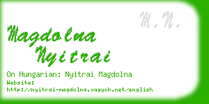 magdolna nyitrai business card